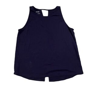 Haven Well Within Purple Tank Top Key Hole Opening Slit Open Back Size Medium